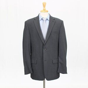 S. Cohen 44L Gray Solid 2-Button Sport Coat Blazer Jacket B721